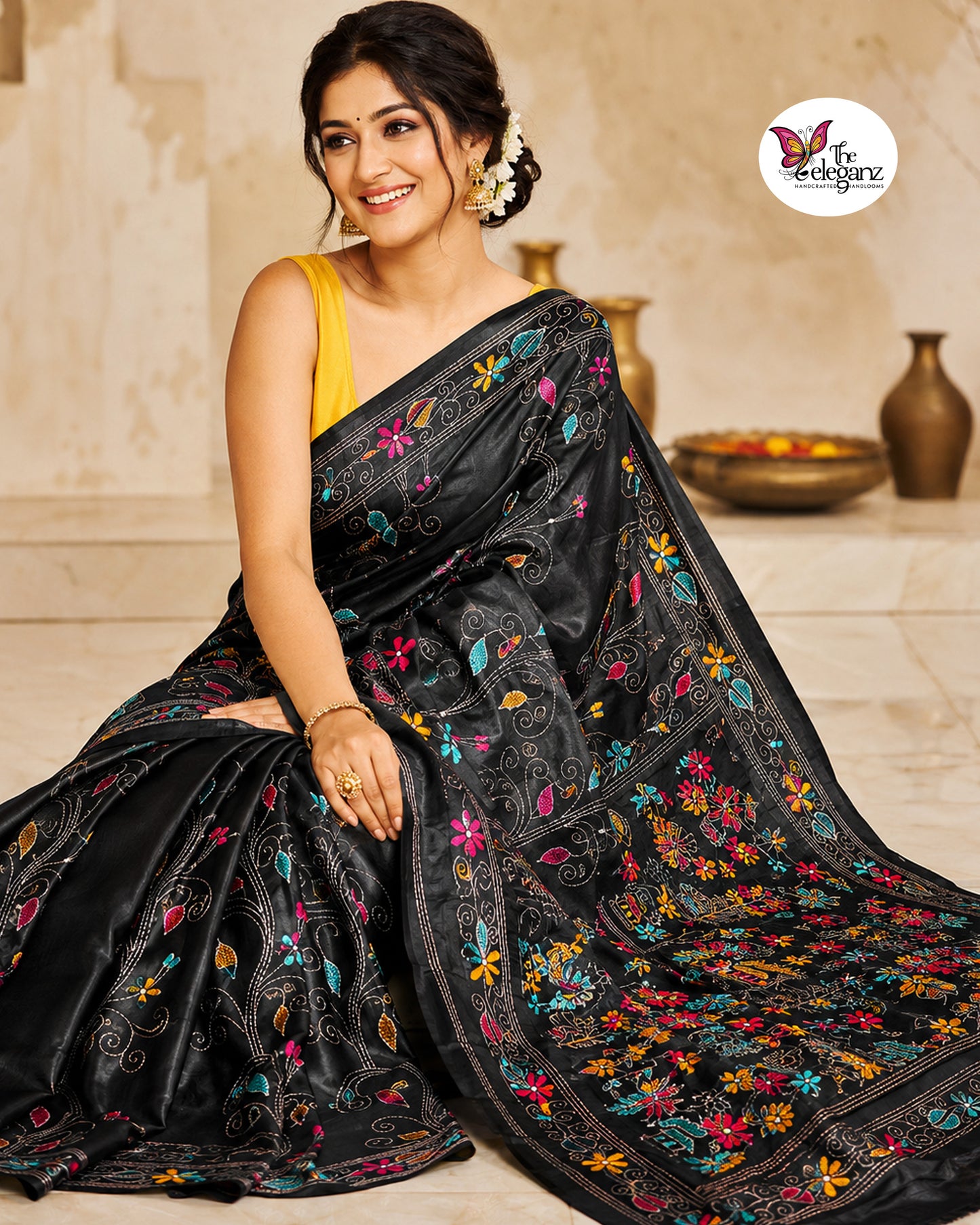 Shyamalima – Blended Bangalore Silk Kantha Saree