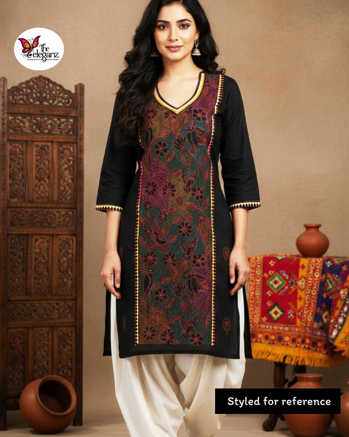 Raat Bonolata – Multicolour Kantha Unstitched Suit Piece