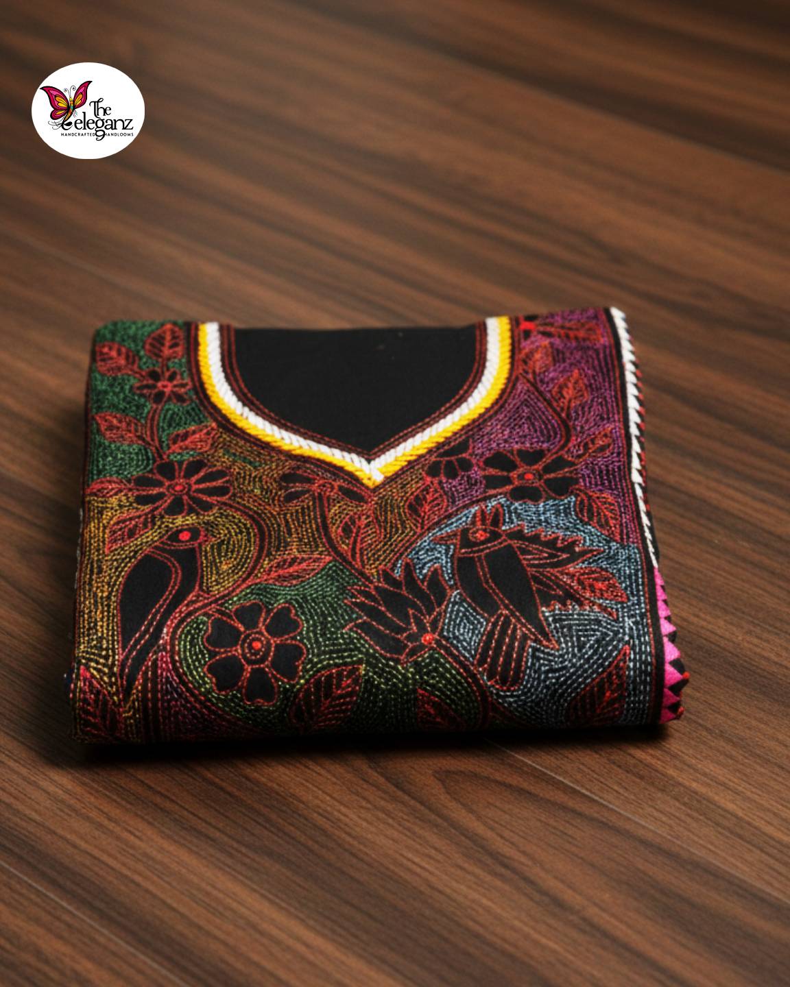 Raat Bonolata – Multicolour Kantha Unstitched Suit Piece