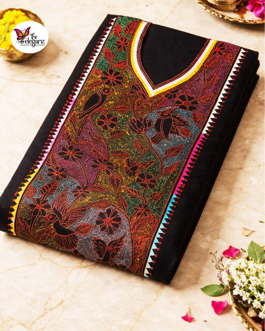 Raat Bonolata – Multicolour Kantha Unstitched Suit Piece