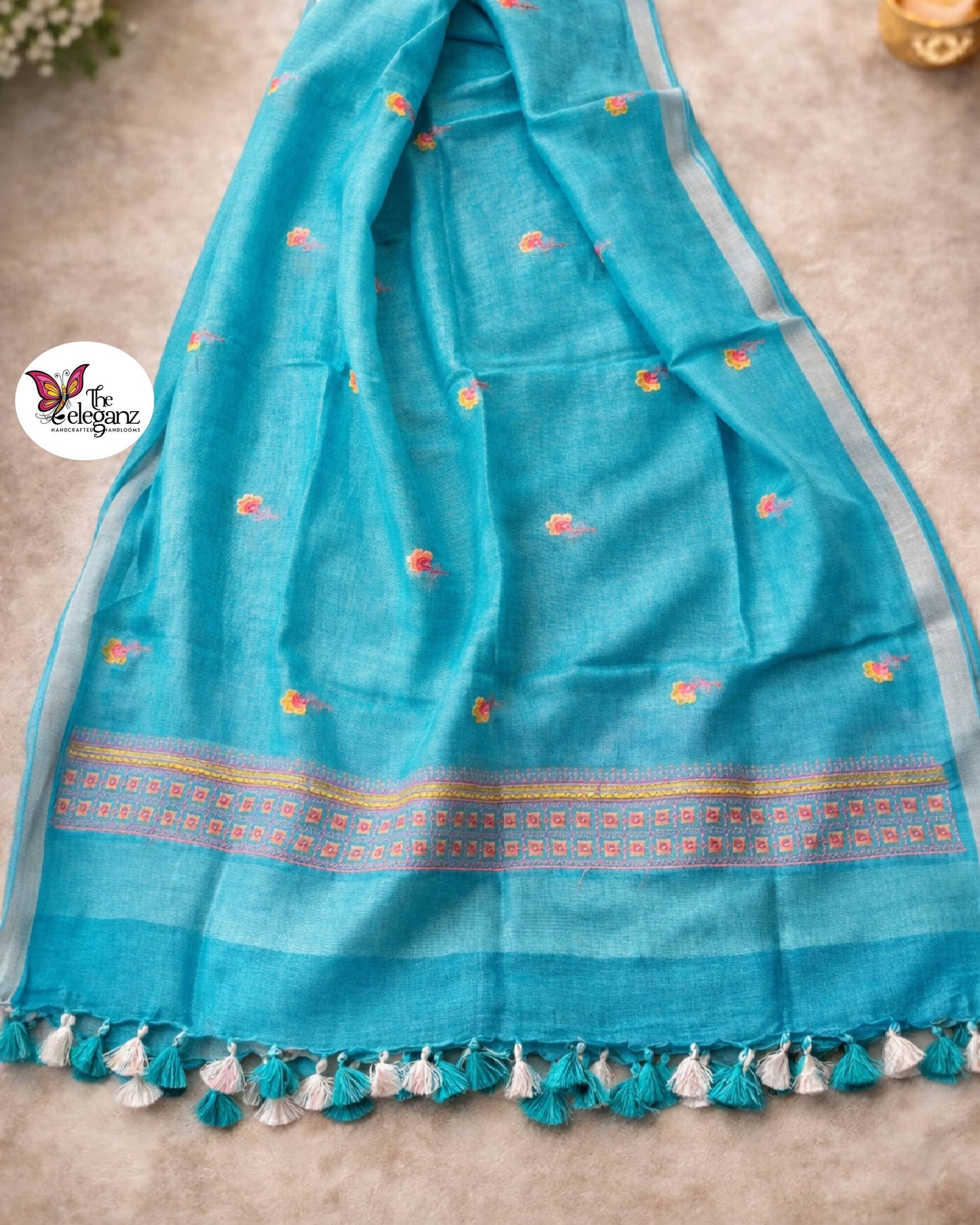 Ocean Breeze – Pure Linen Unstitched Suit Set