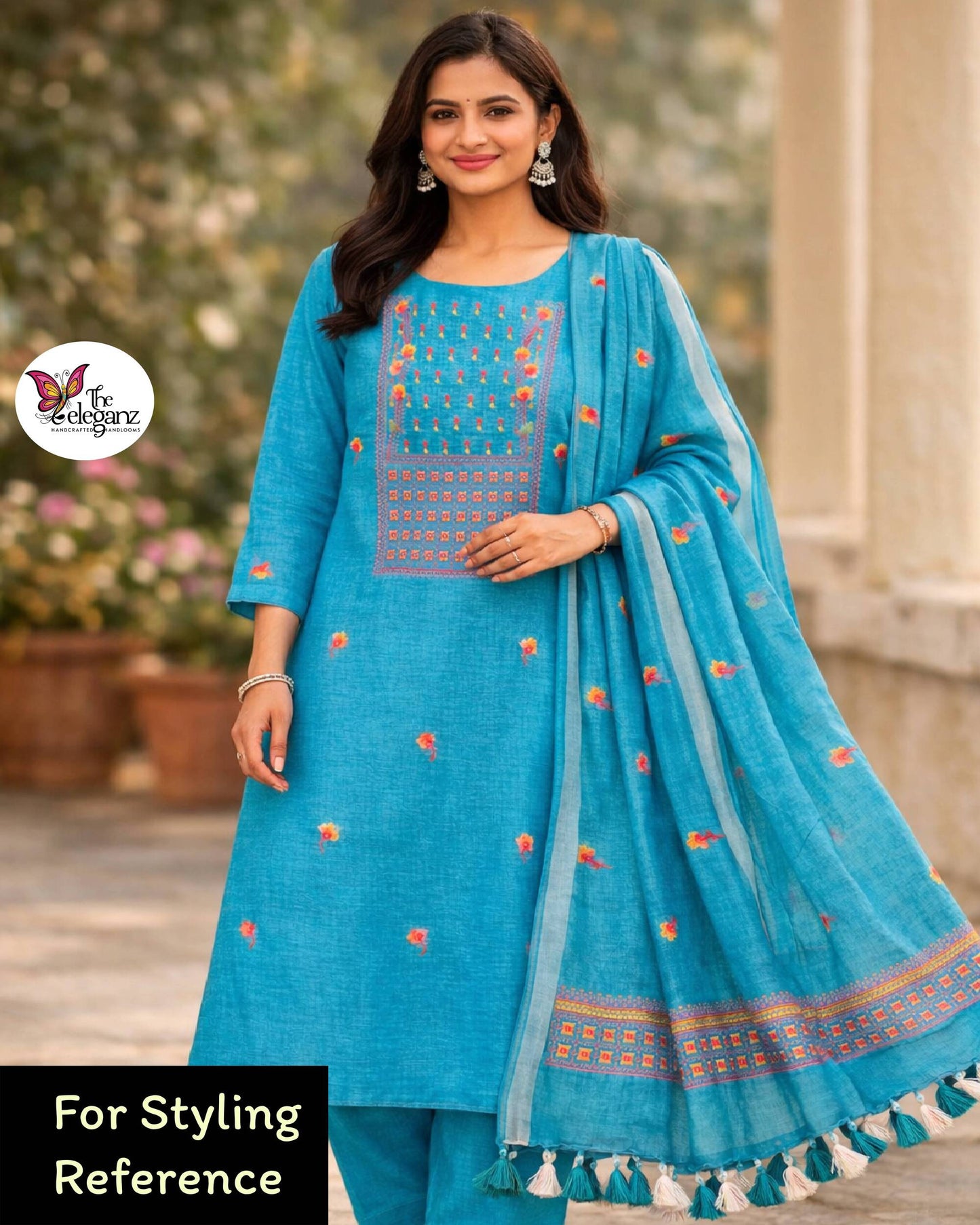 Ocean Breeze – Pure Linen Unstitched Suit Set