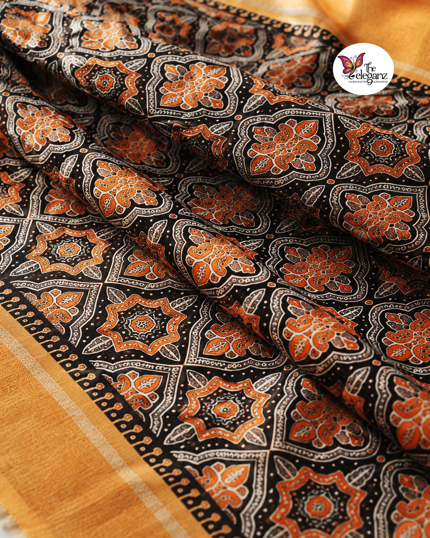 Monimala - Printed Ghicha Silk Saree