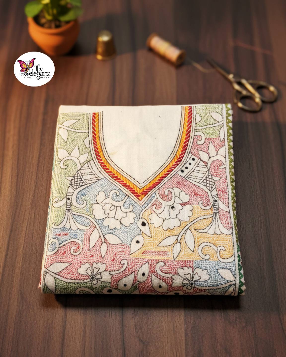 Matsya Leela – Kantha Unstitched Suit Piece