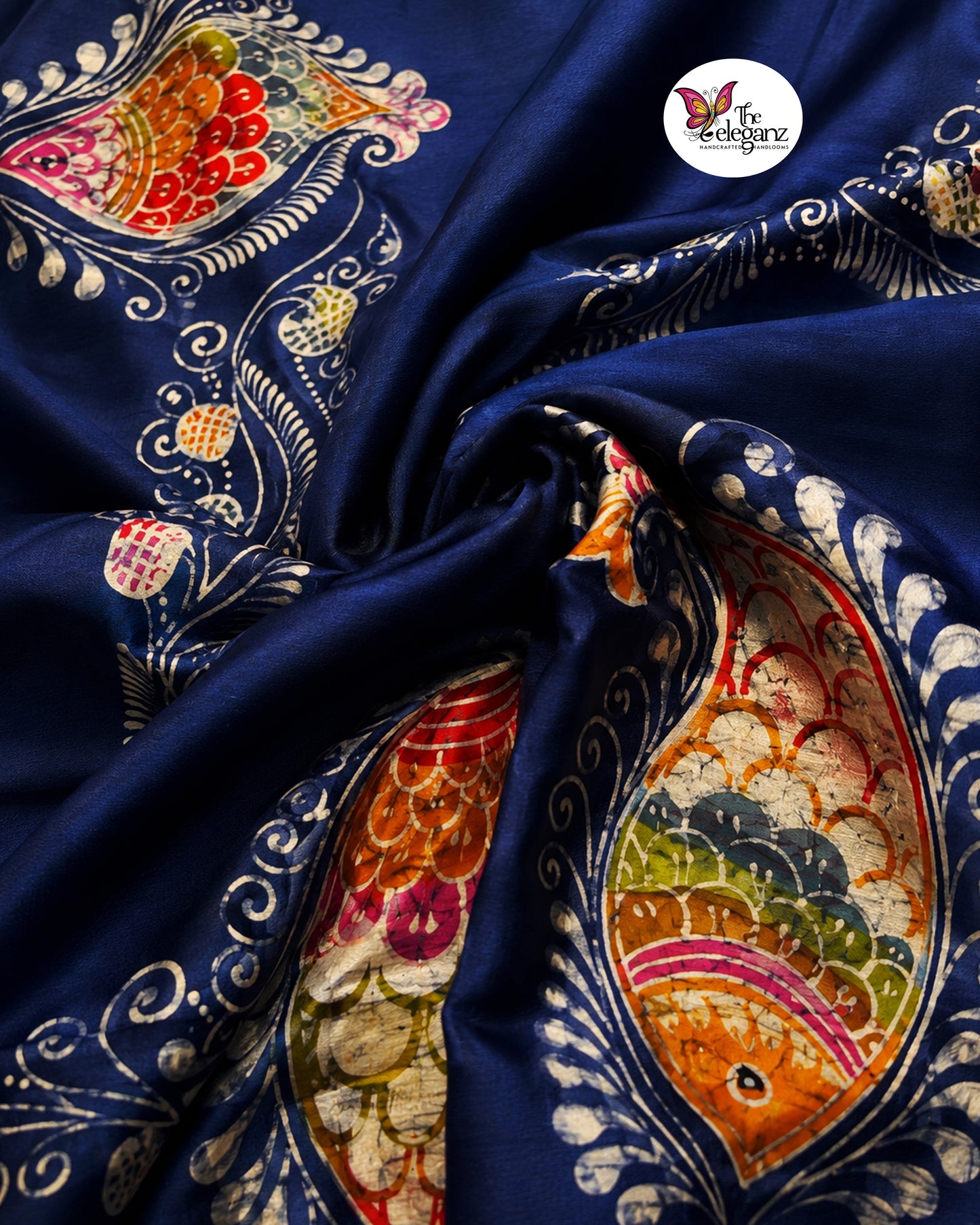 Matsyagandha — Bishnupuri Hand Batik Silk Saree