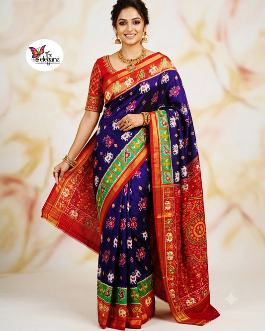 Gajagamini — Pure Double Ikkat Patola Silk Saree