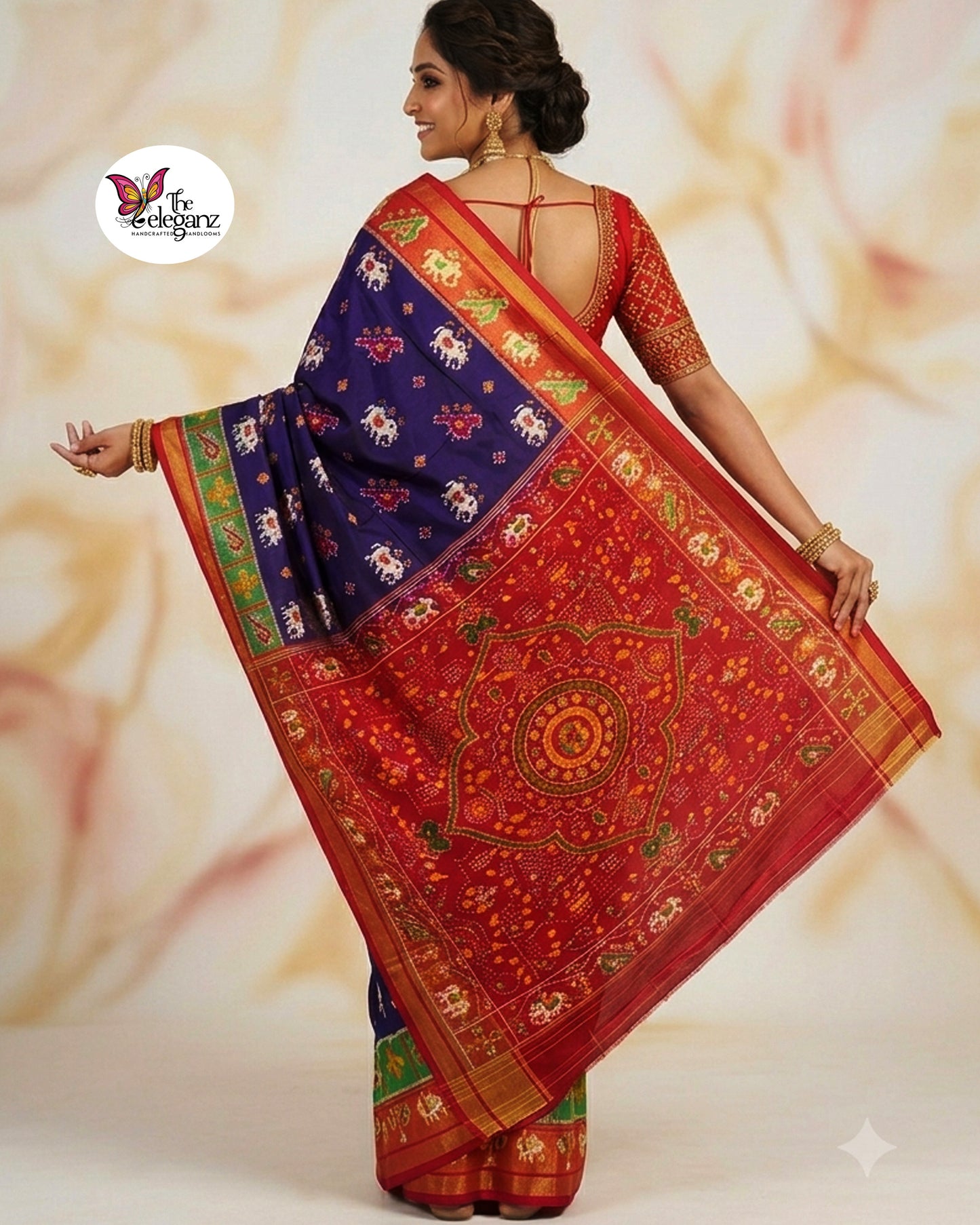 Gajagamini — Pure Double Ikkat Patola Silk Saree