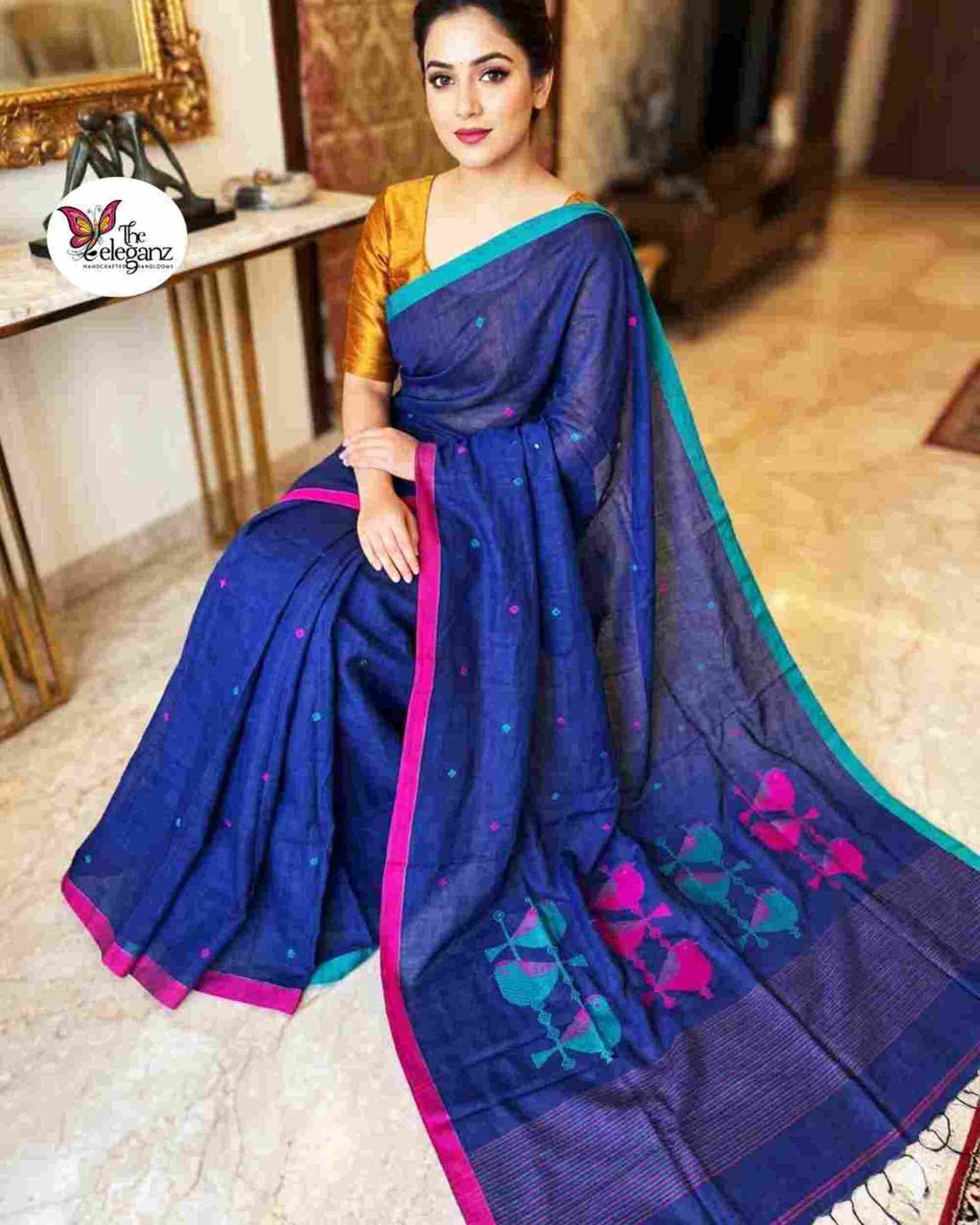 Chitralekha Premium Cotton Jamdani Saree