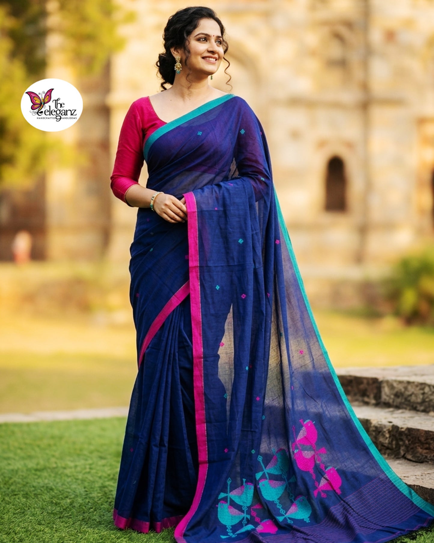 Chitralekha Premium Cotton Jamdani Saree