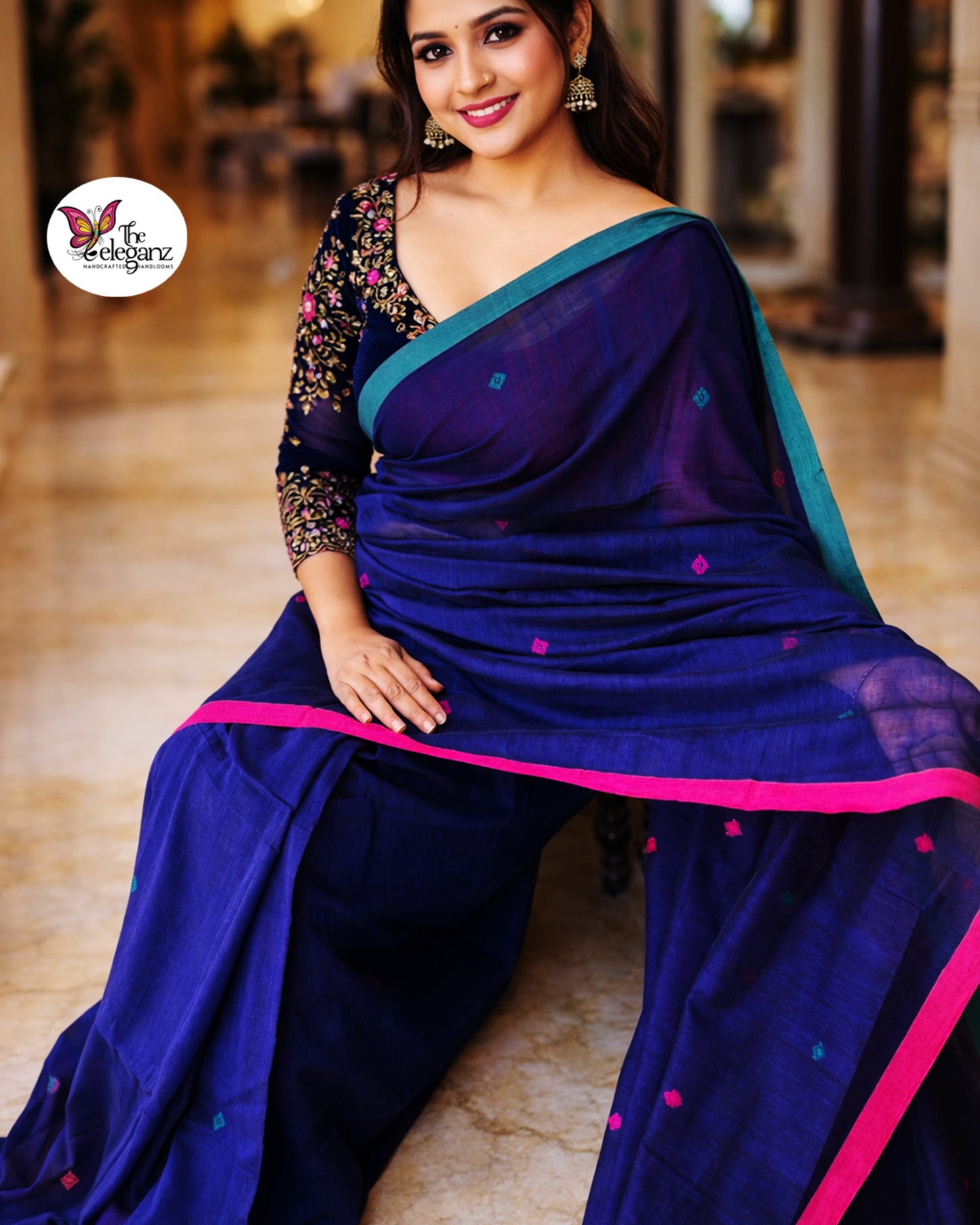 Chitralekha Premium Cotton Jamdani Saree