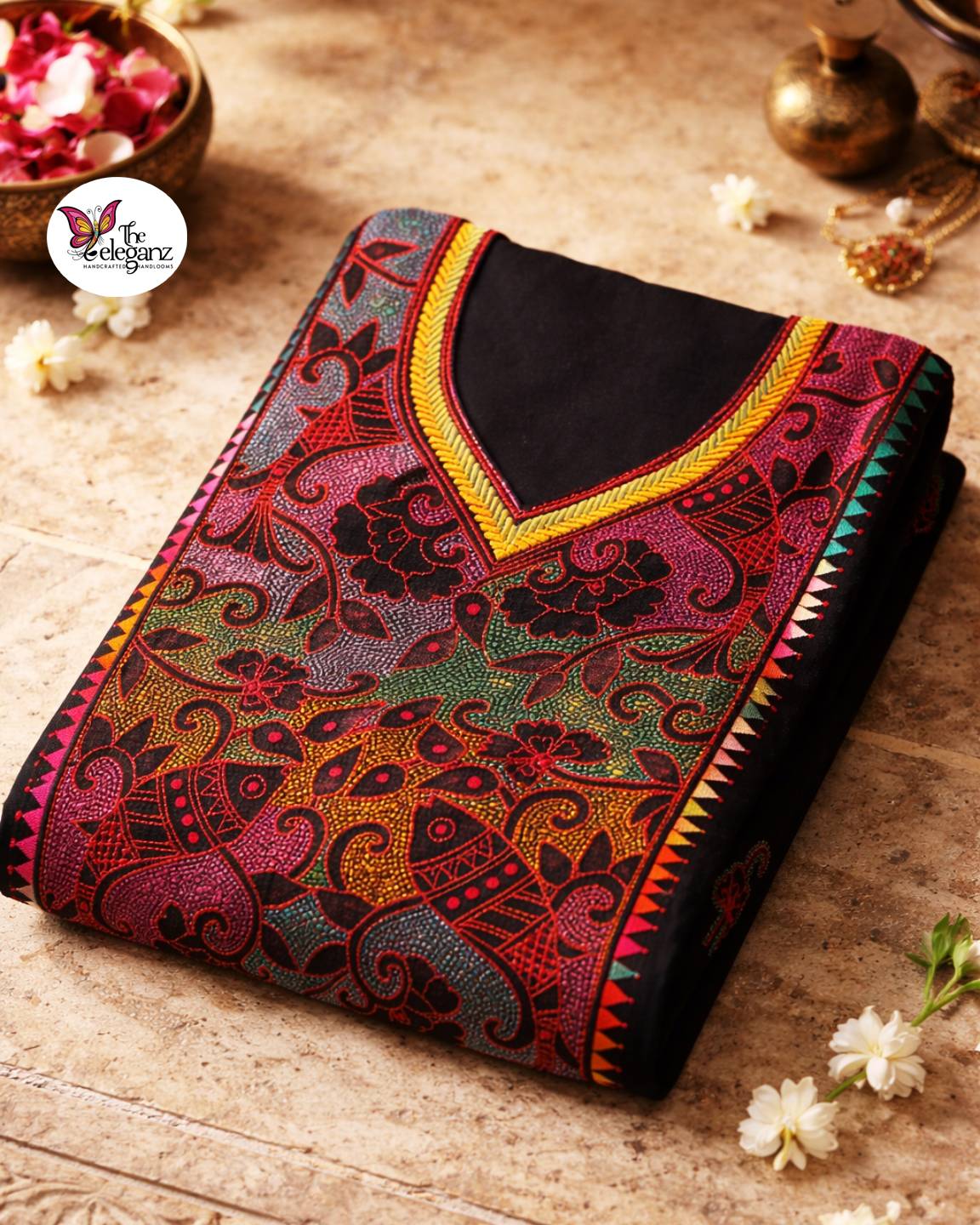 Matsya Ratri – Kantha Unstitched Suit Piece