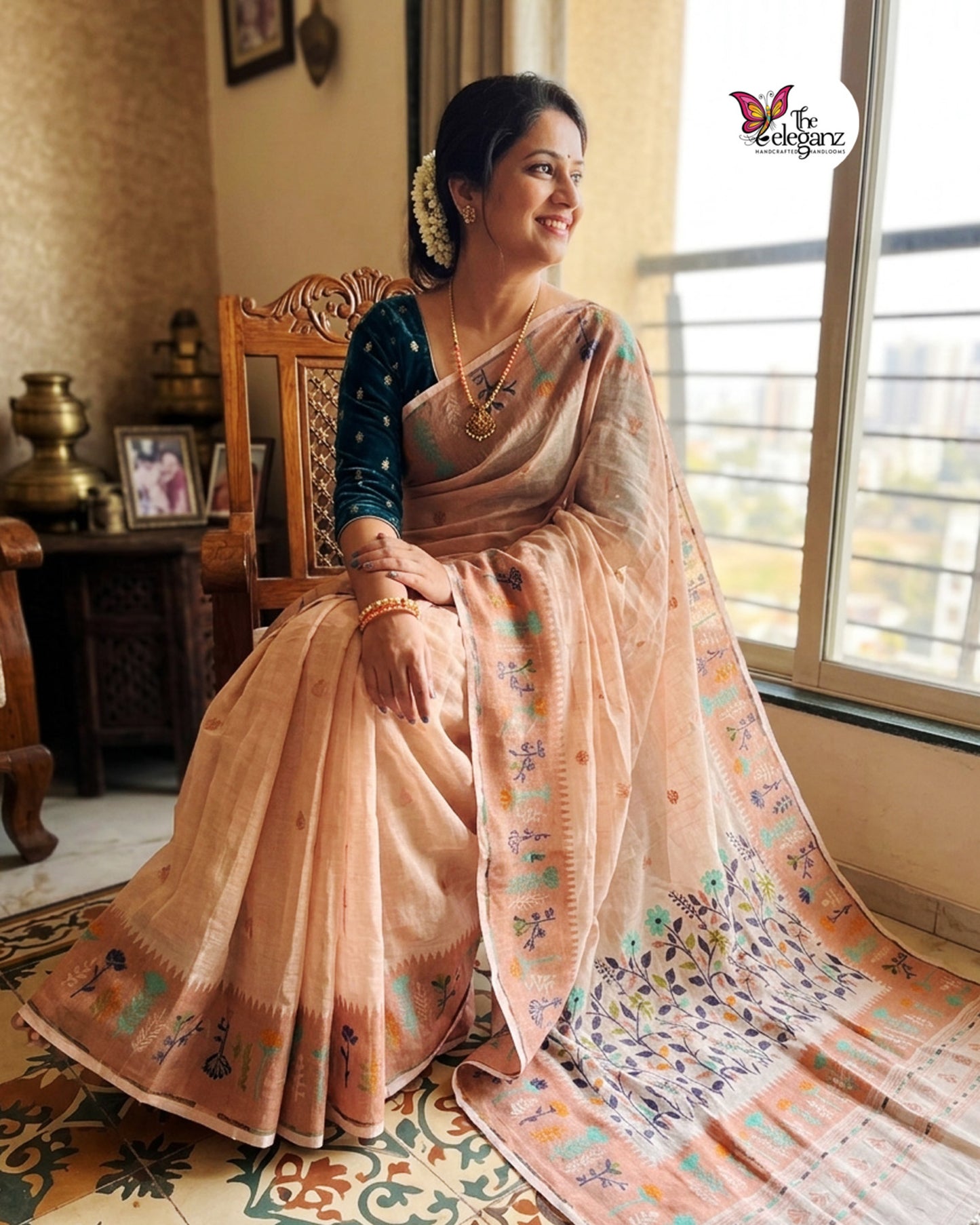 Mridula Premium Cotton Paithani Saree