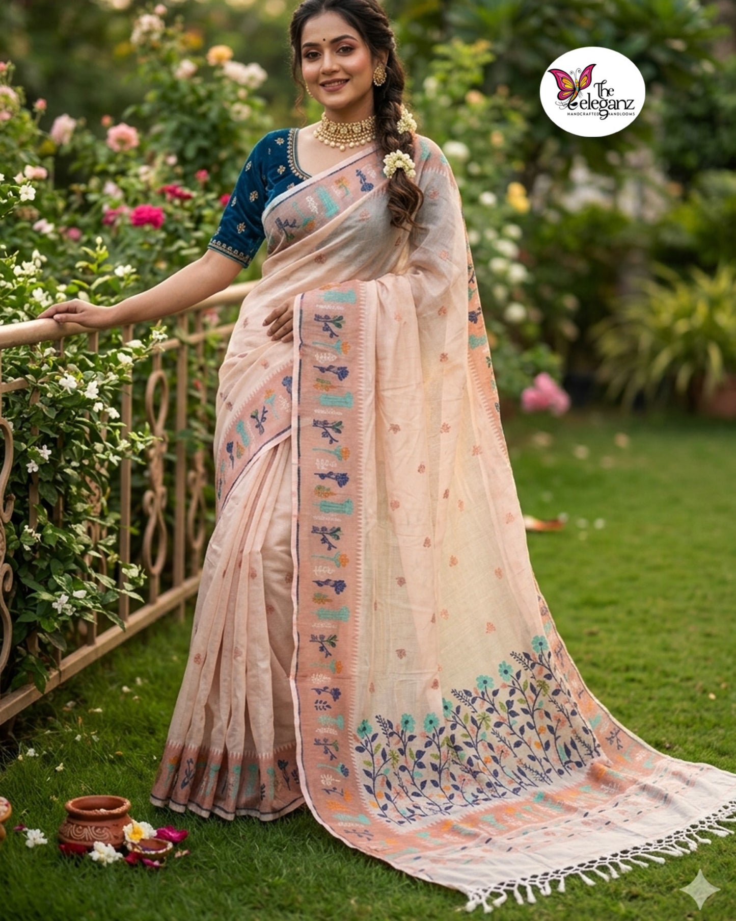 Mridula Premium Cotton Paithani Saree