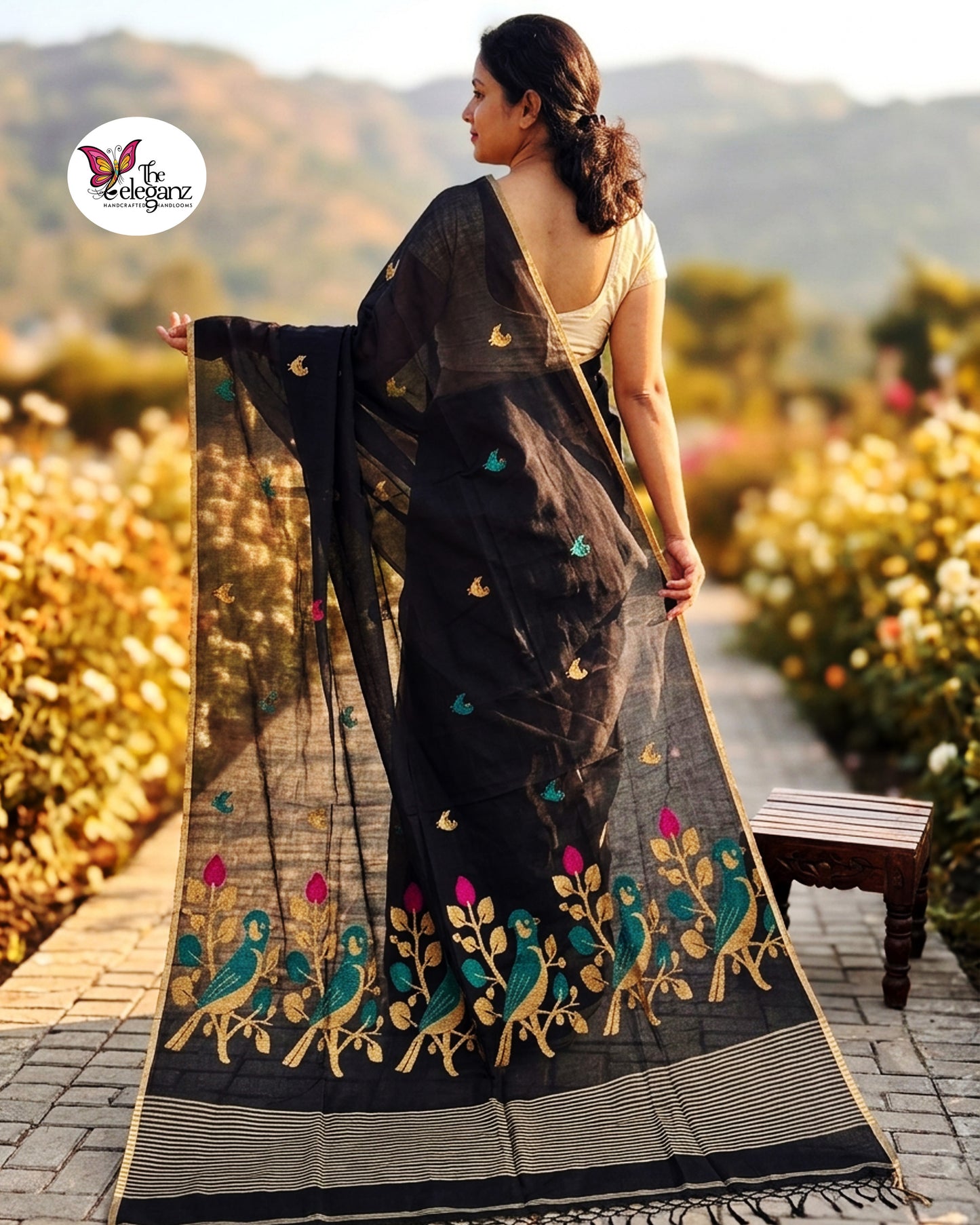 Shyama Premium Cotton Jamdani Saree