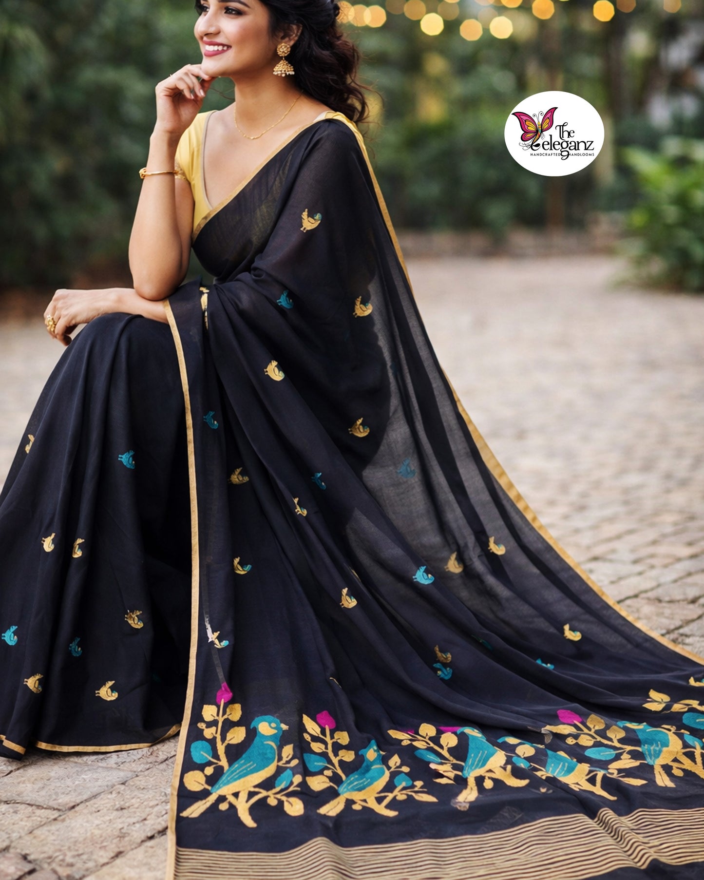 Shyama Premium Cotton Jamdani Saree