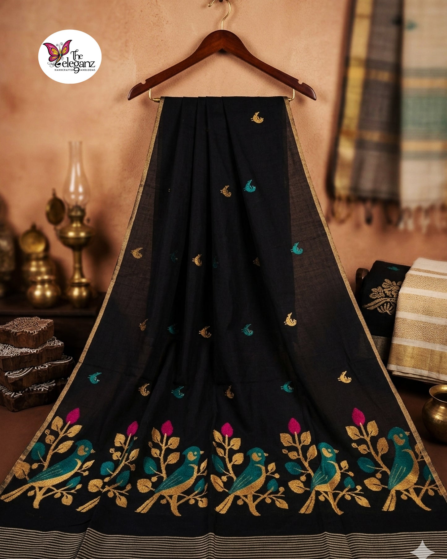 Shyama Premium Cotton Jamdani Saree
