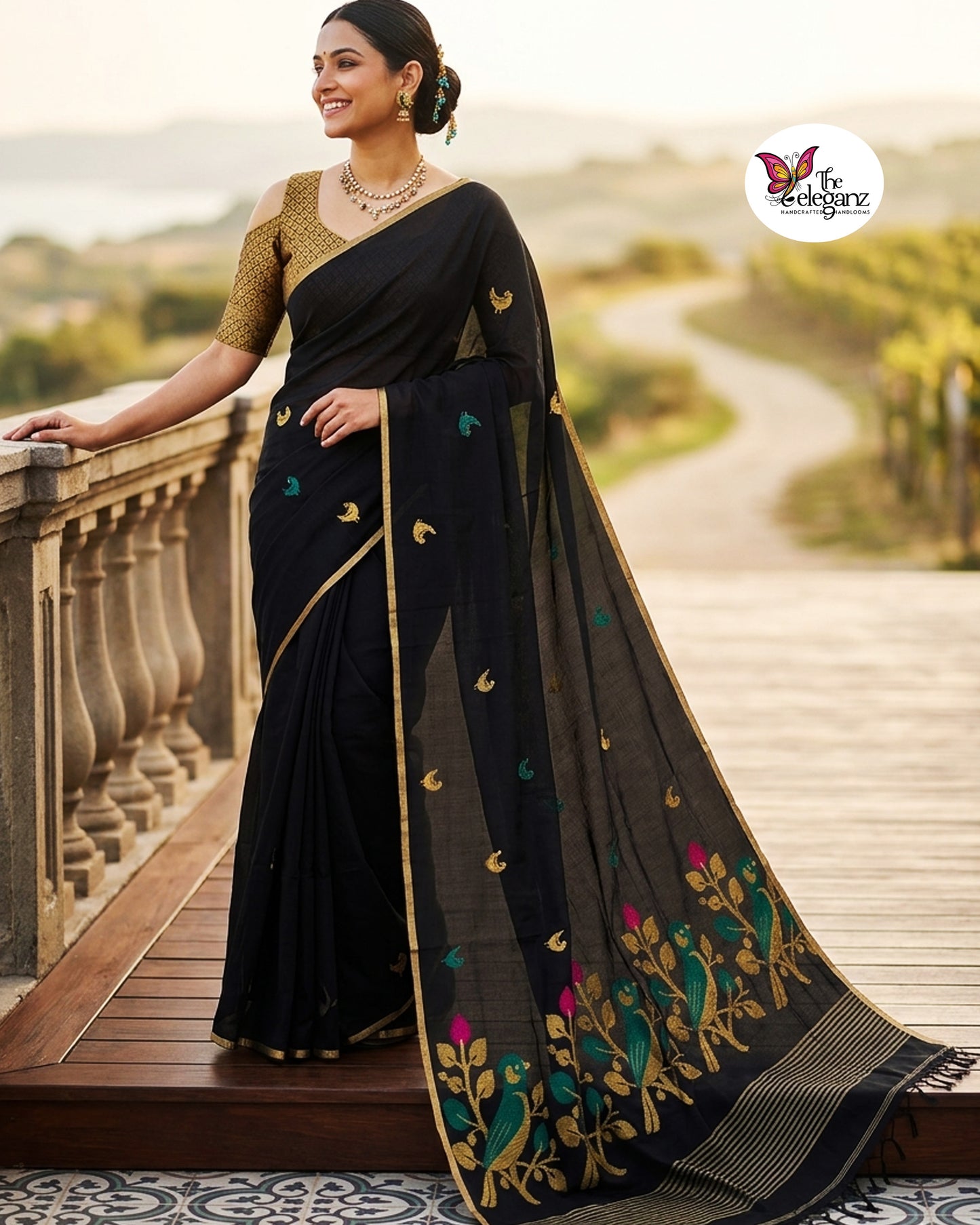Shyama Premium Cotton Jamdani Saree