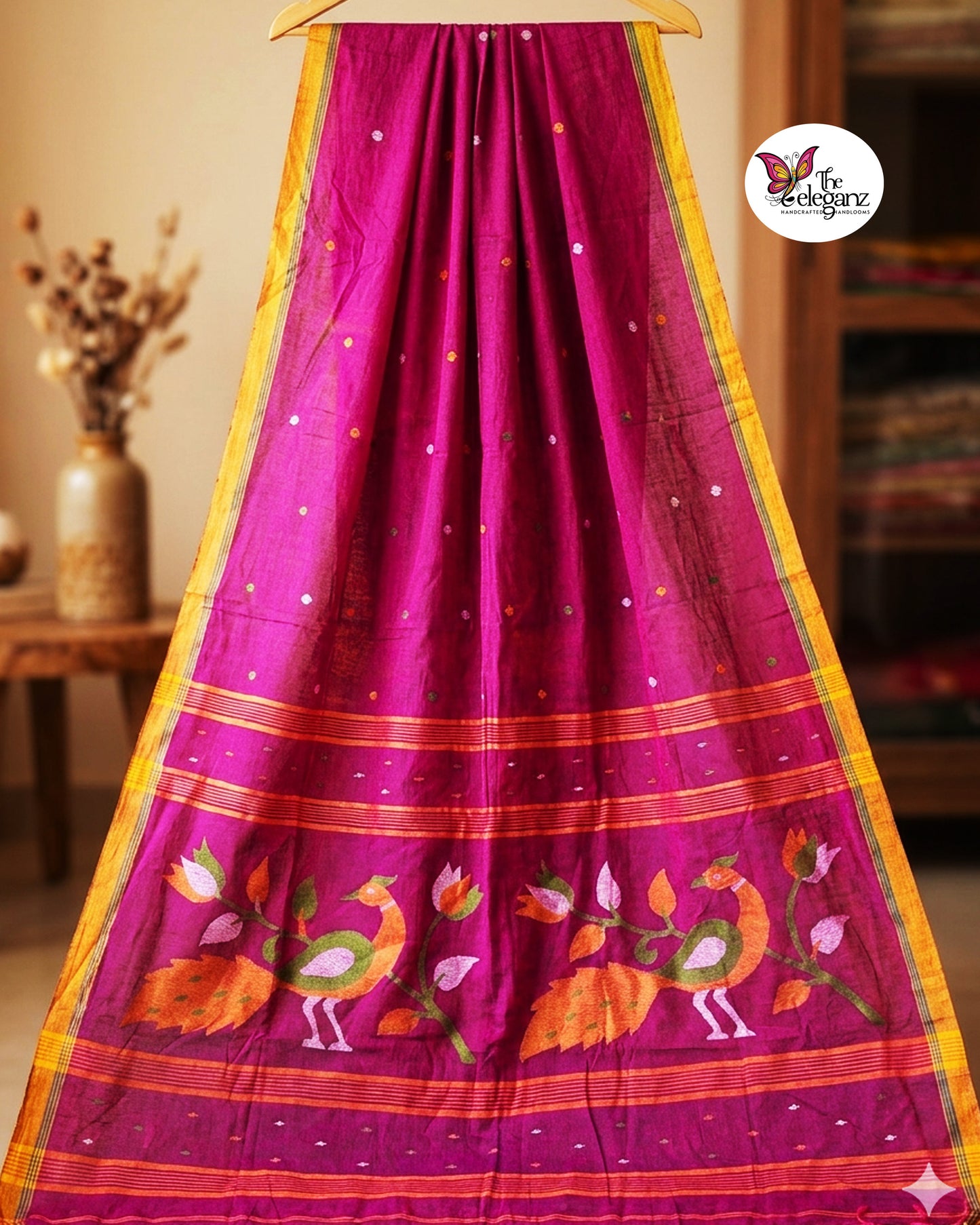 Mayuri Premium Cotton Jamdani Handloom Saree