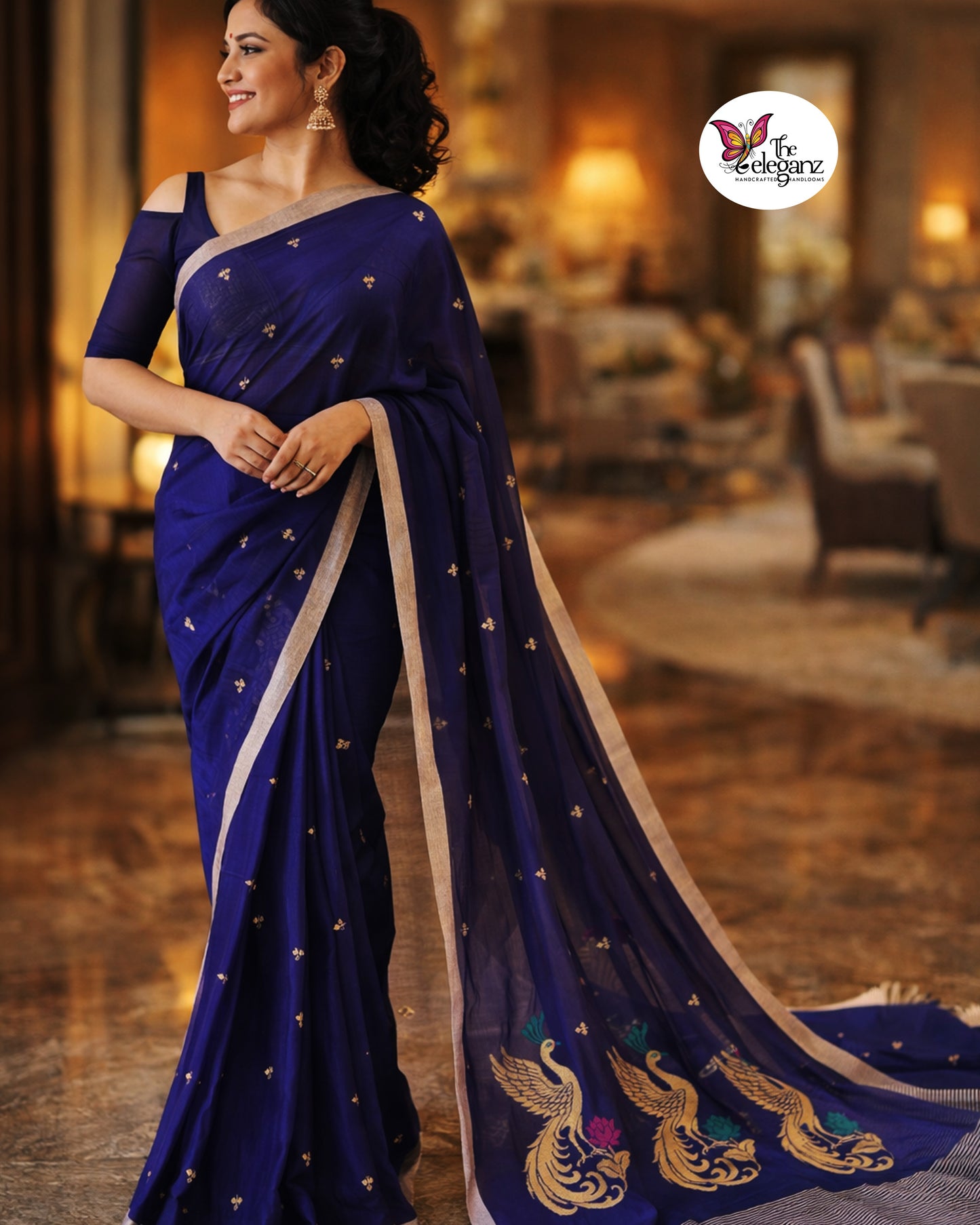 Pihu Premium Cotton Jamdani Saree
