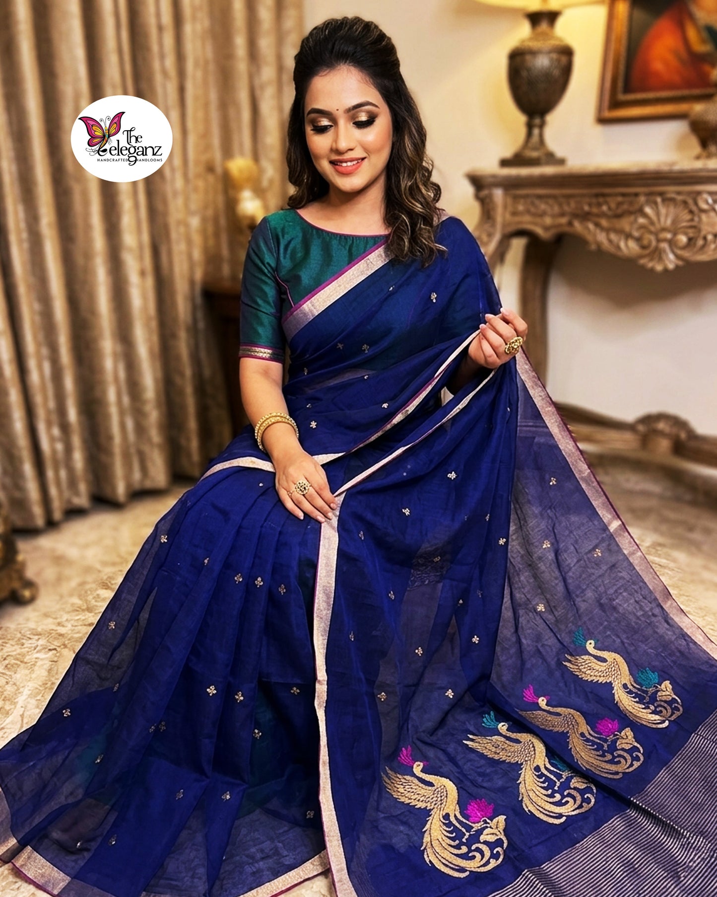 Pihu Premium Cotton Jamdani Saree