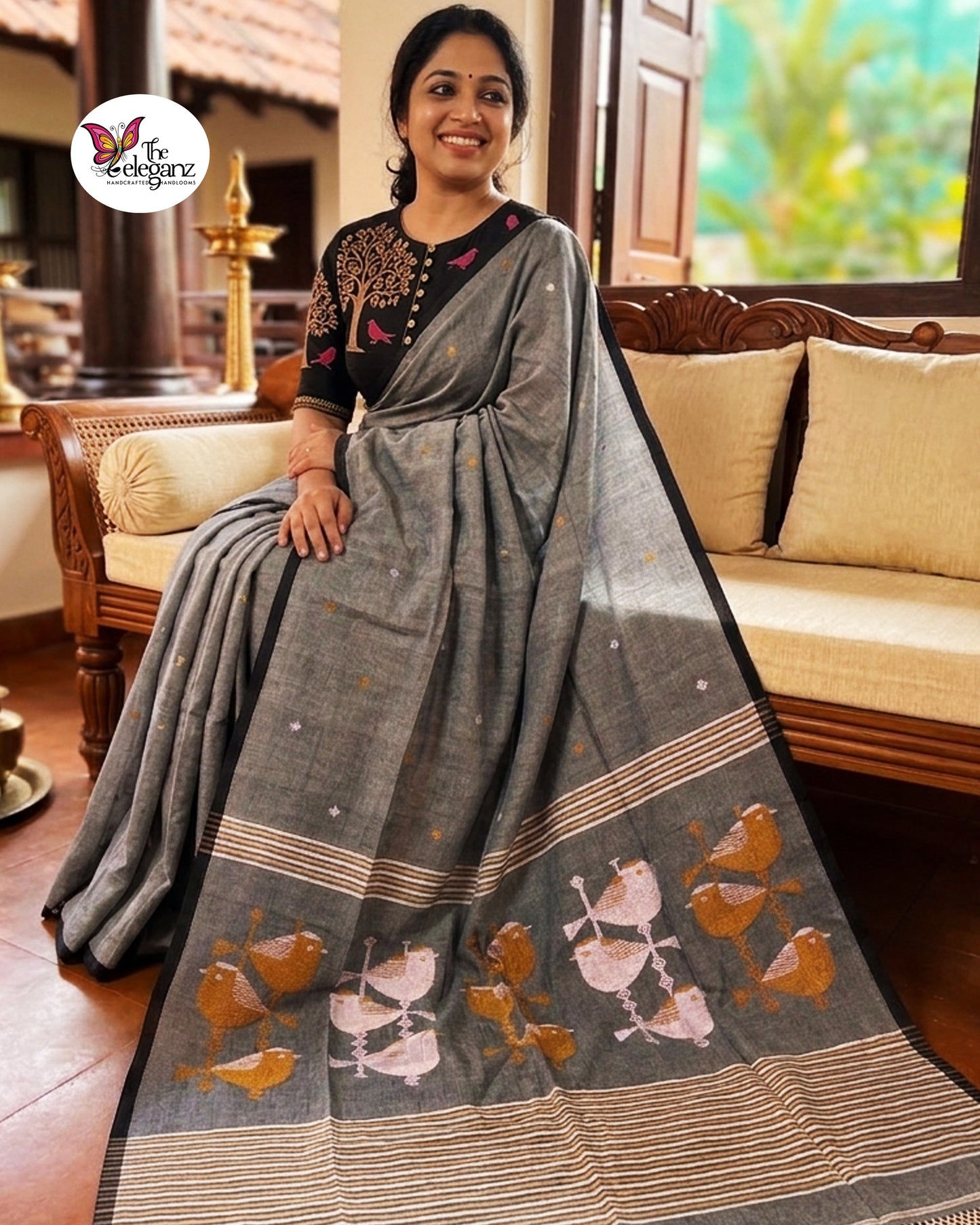 Mrittika Premium Cotton Jamdani Saree