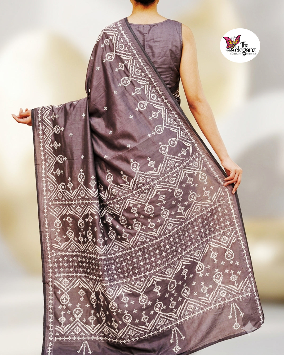 Netra – Blended Bangalore Silk Gujarati Stitch Saree