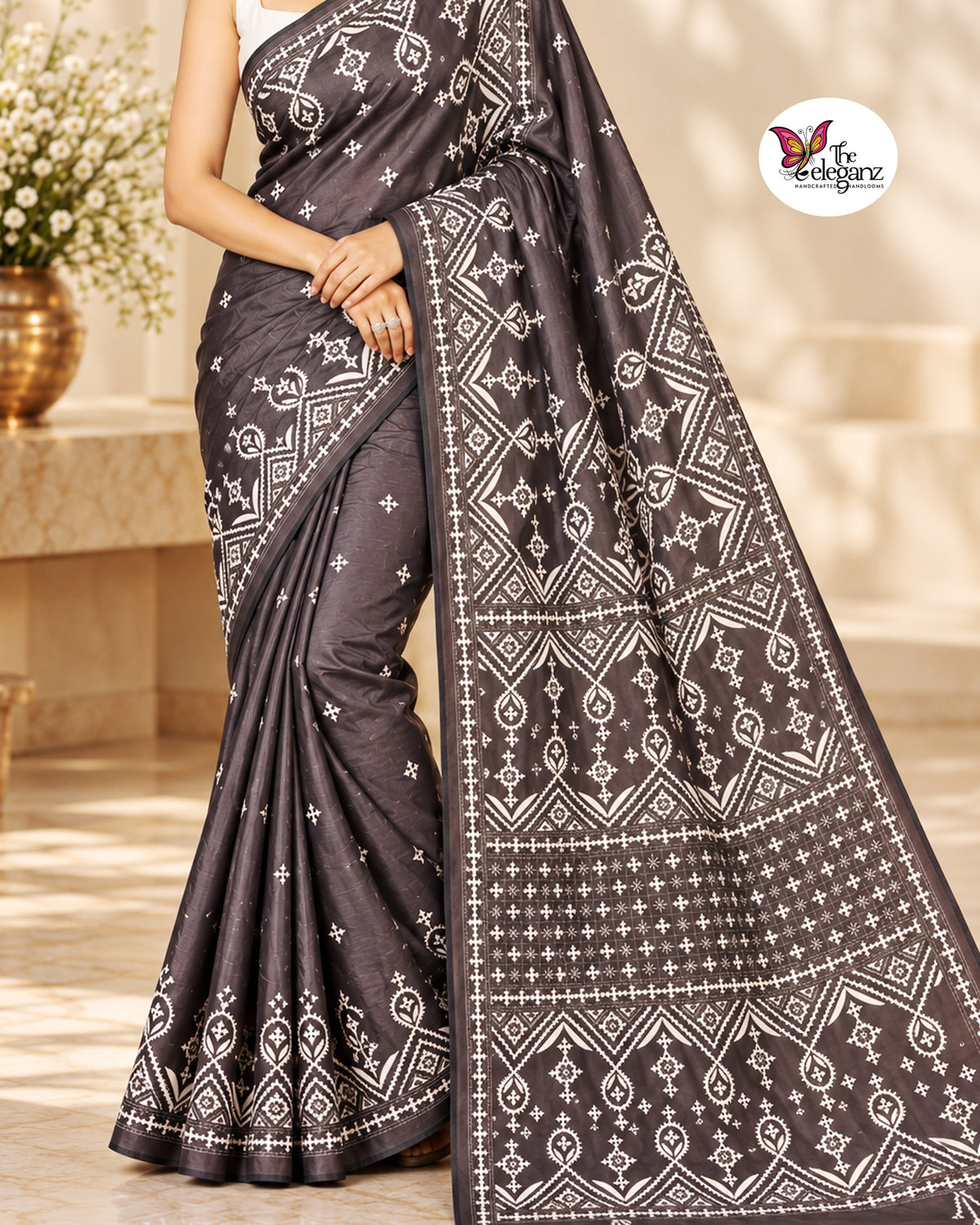 Netra – Blended Bangalore Silk Gujarati Stitch Saree