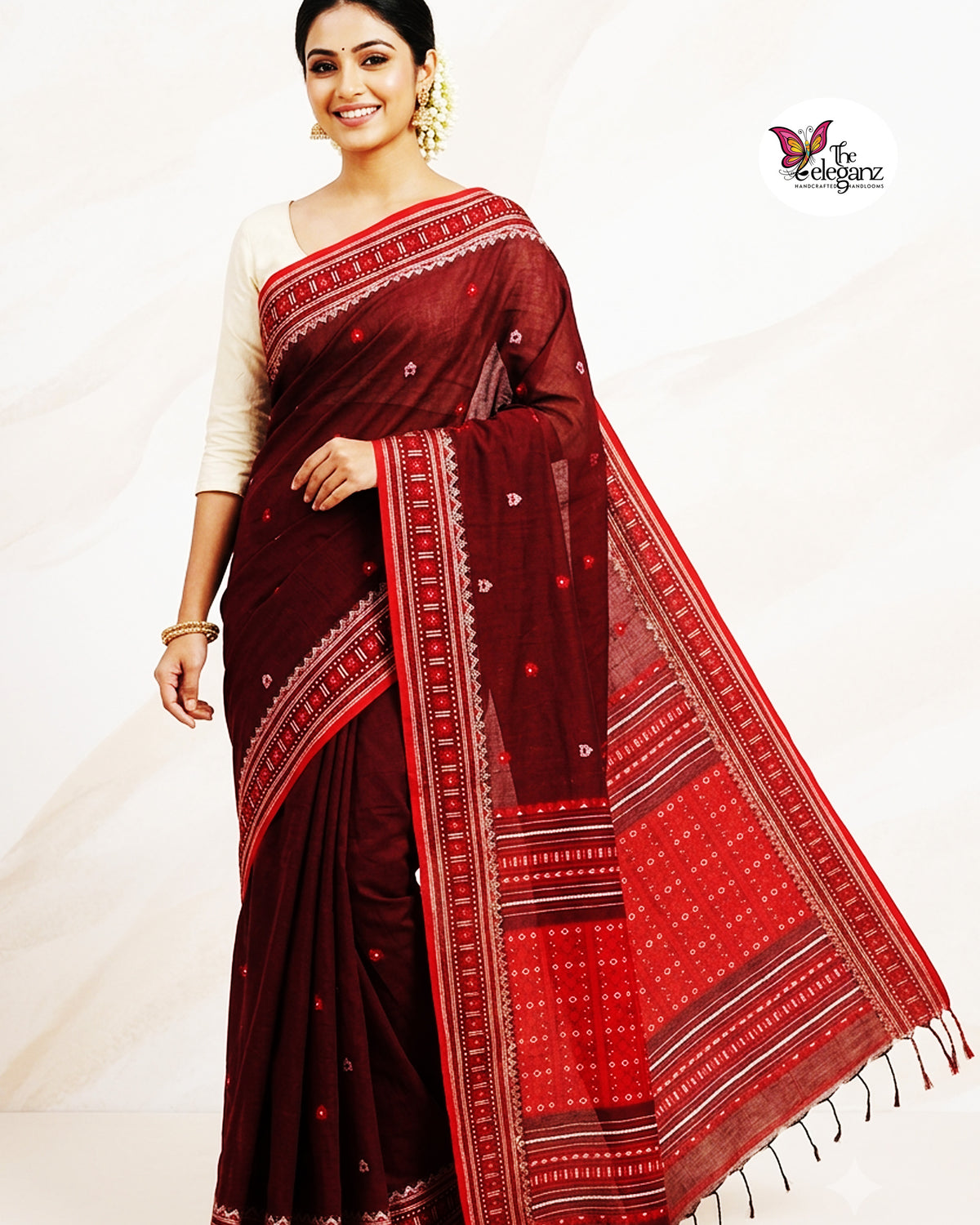 Rudraa – Premium Cotton Assam Khadi Saree