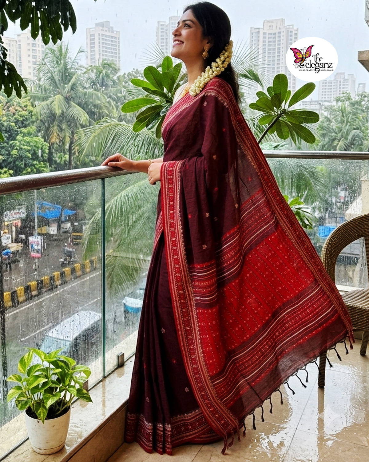 Rudraa – Premium Cotton Assam Khadi Saree