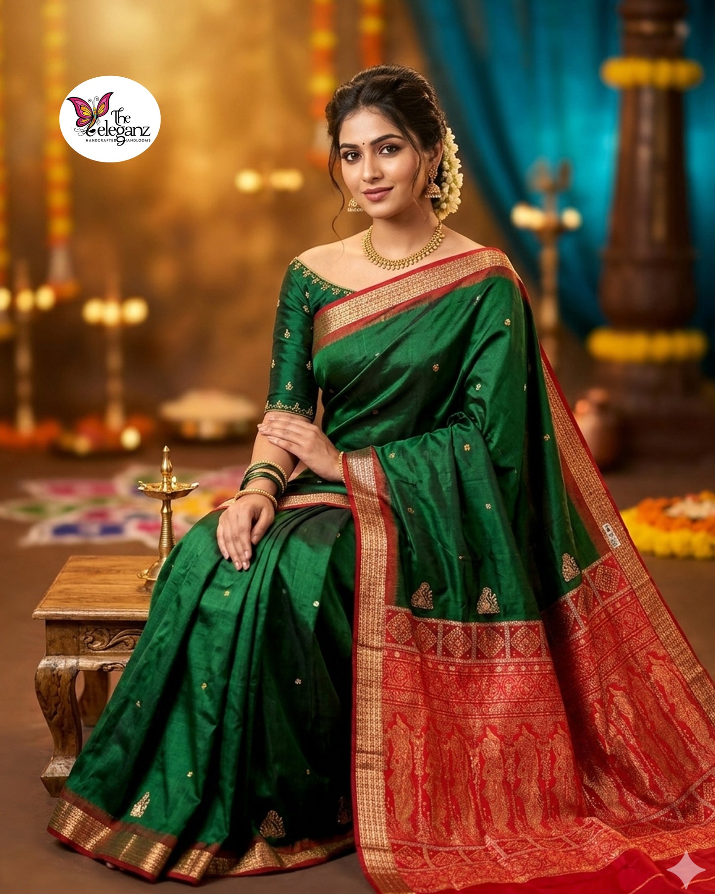 Kanchana Bomkai Silk Saree