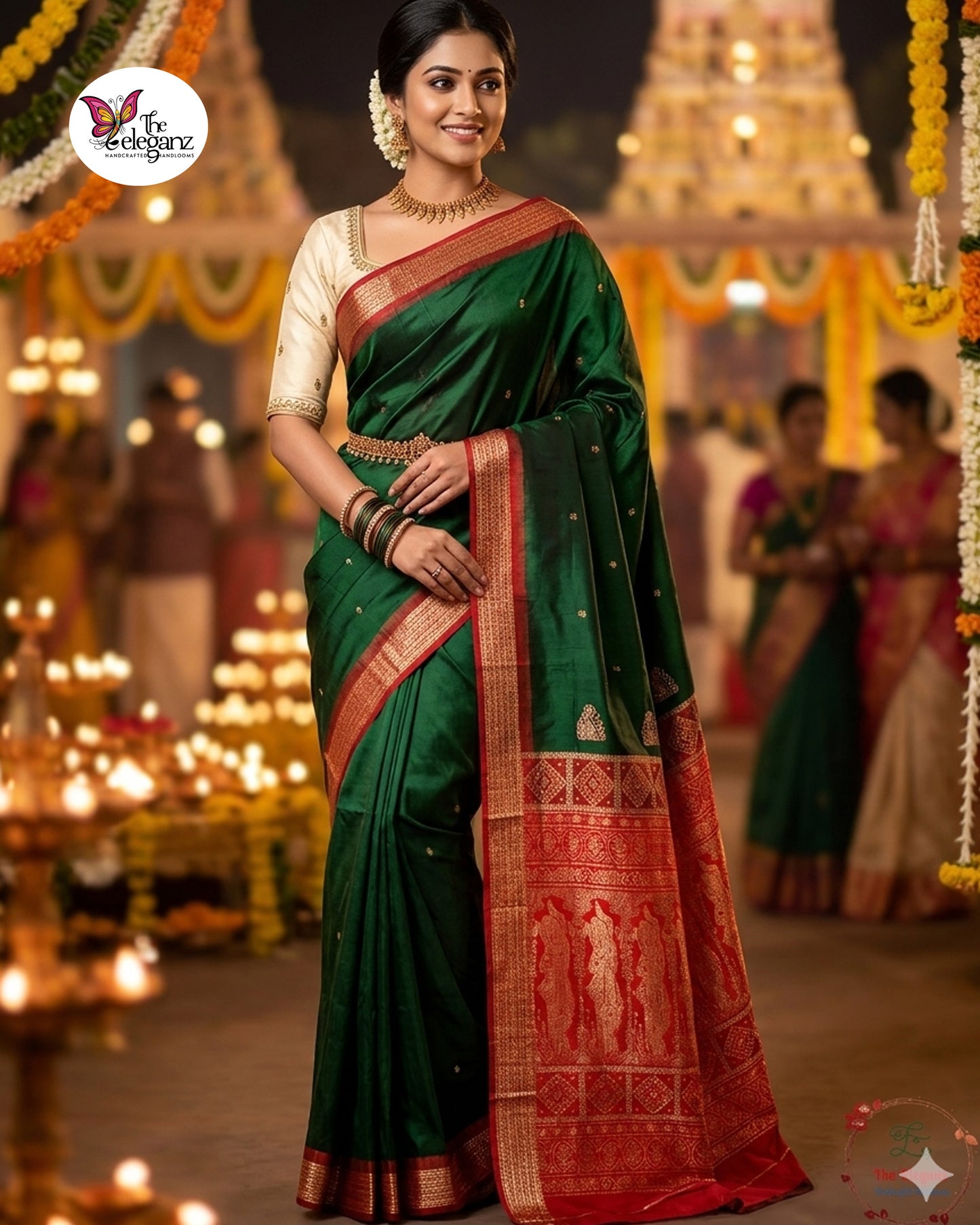 Kanchana Bomkai Silk Saree