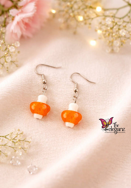 Kesari Glow Lamp Art Drop Earrings