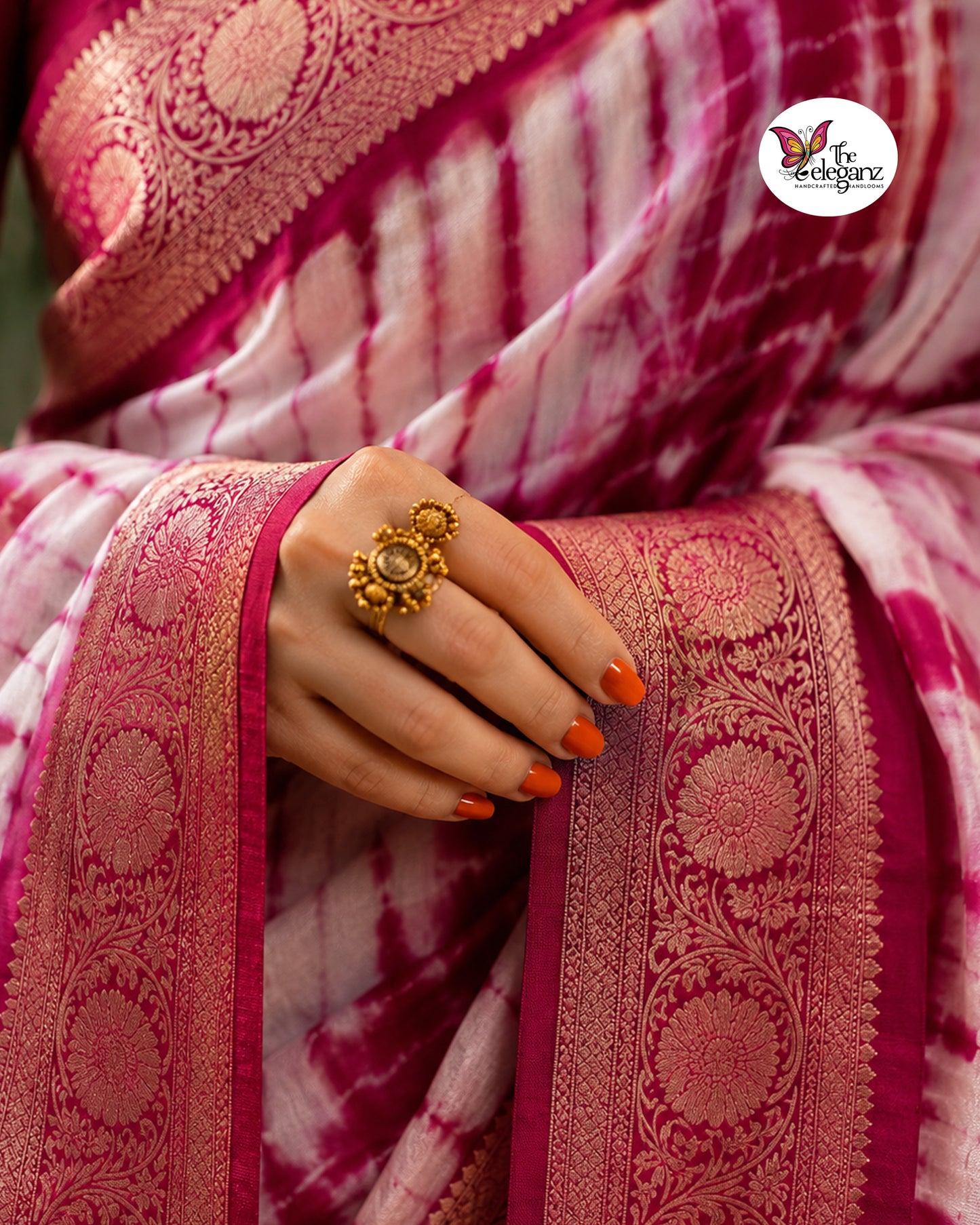 Gulabi Shibori Elegance