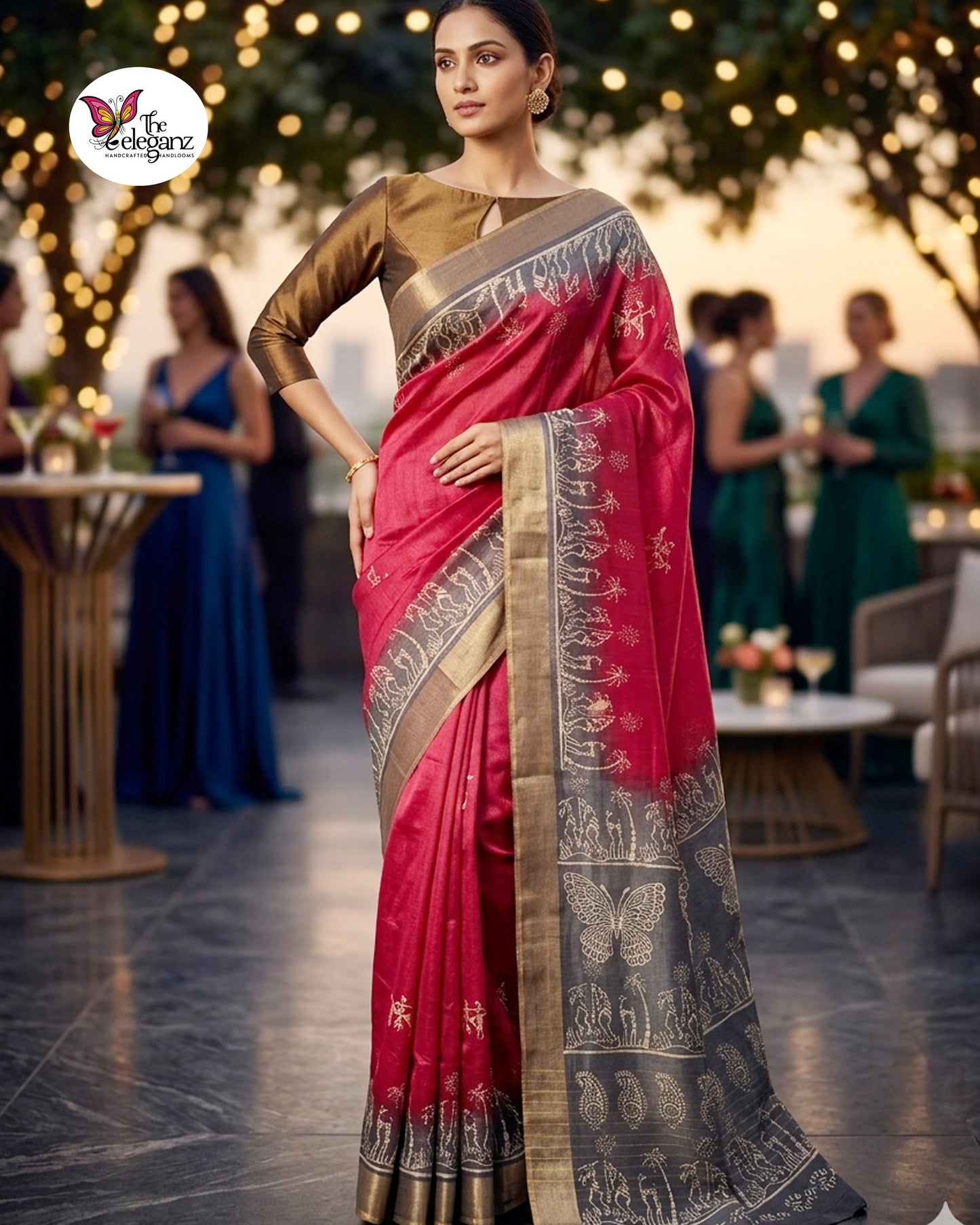 Rudrangi Zari Tussar Silk Saree