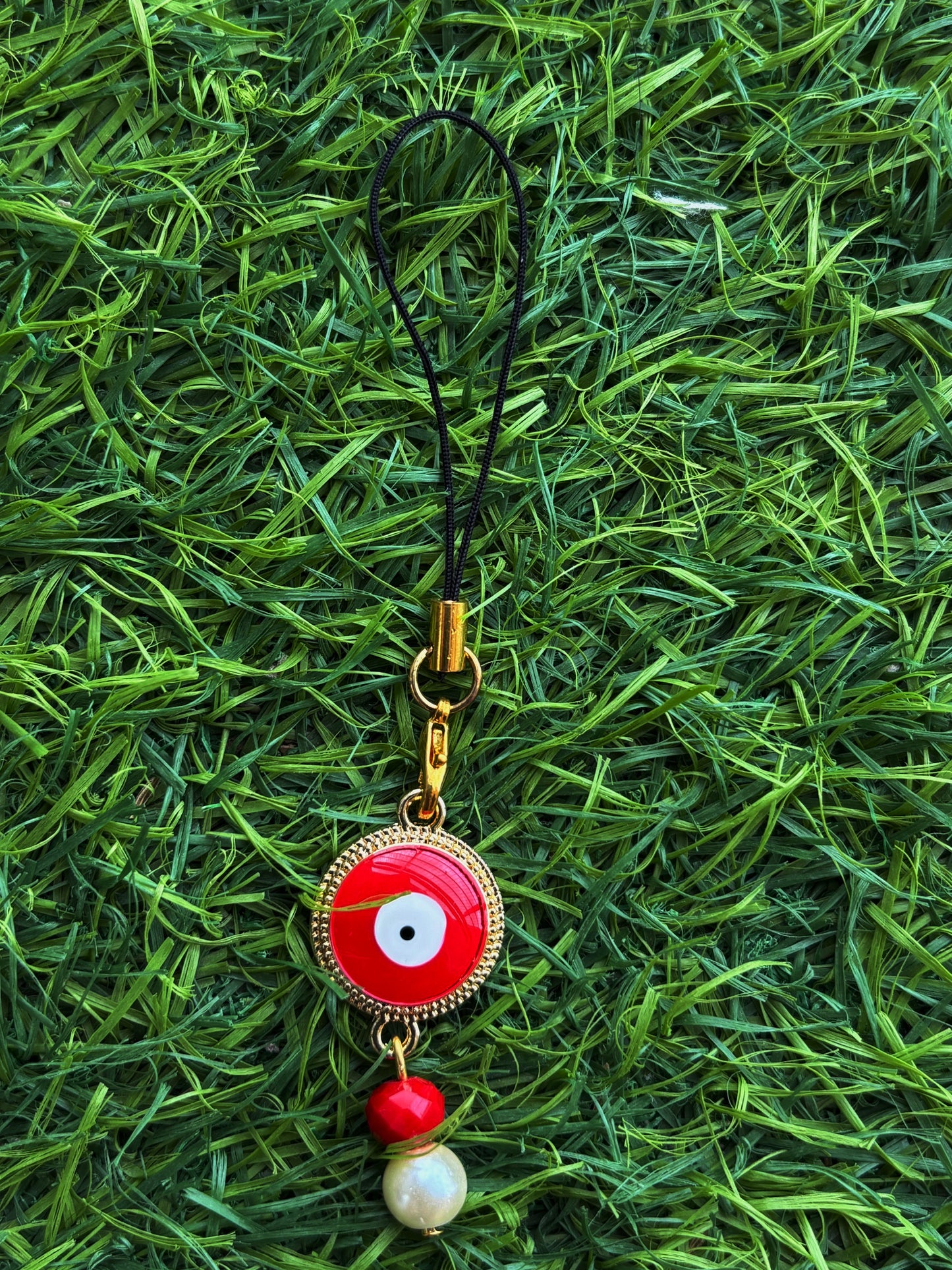 Handcrafted Mobile Charm - Evil Eye (Red)