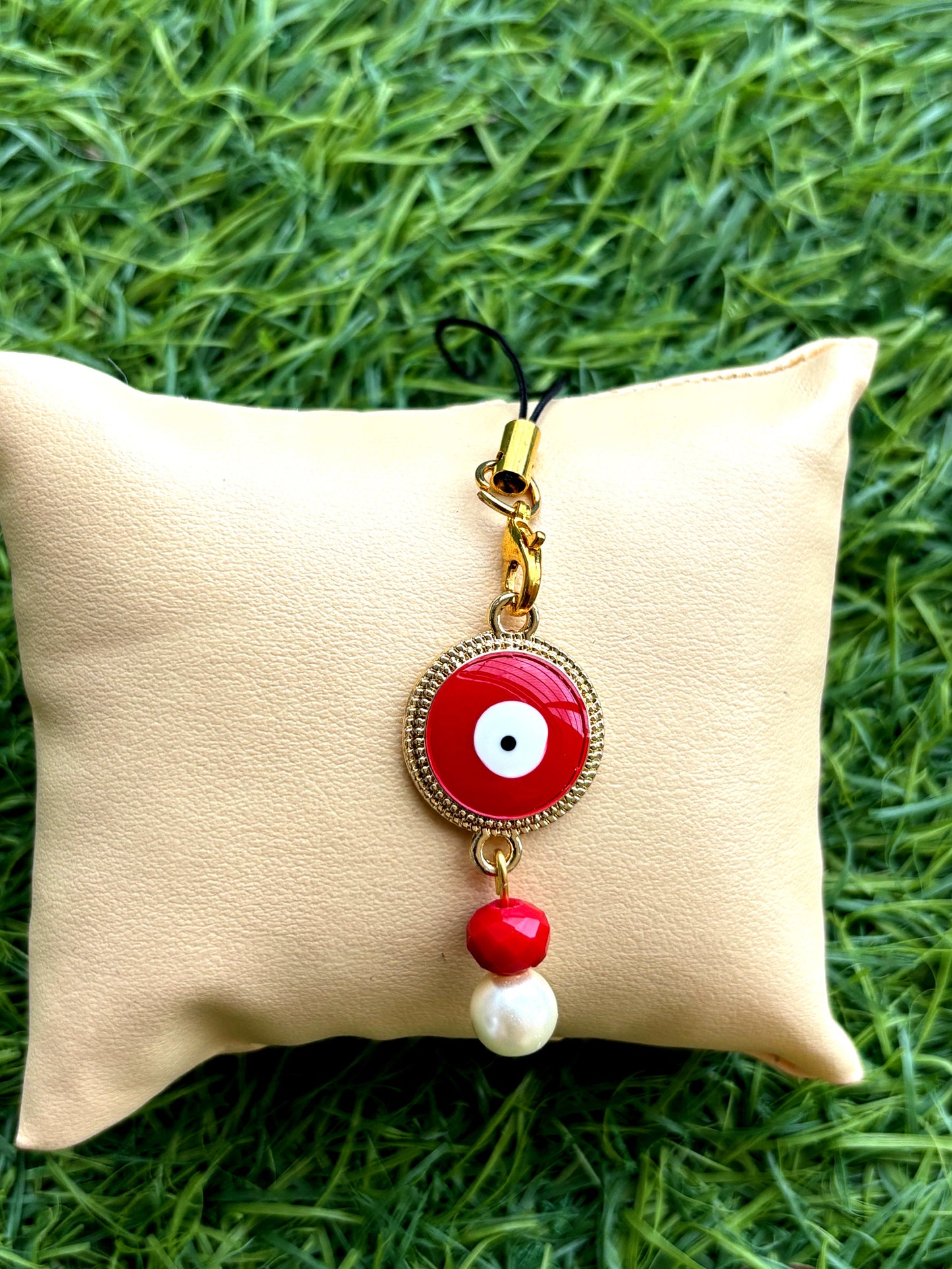 Handcrafted Mobile Charm - Evil Eye (Red)